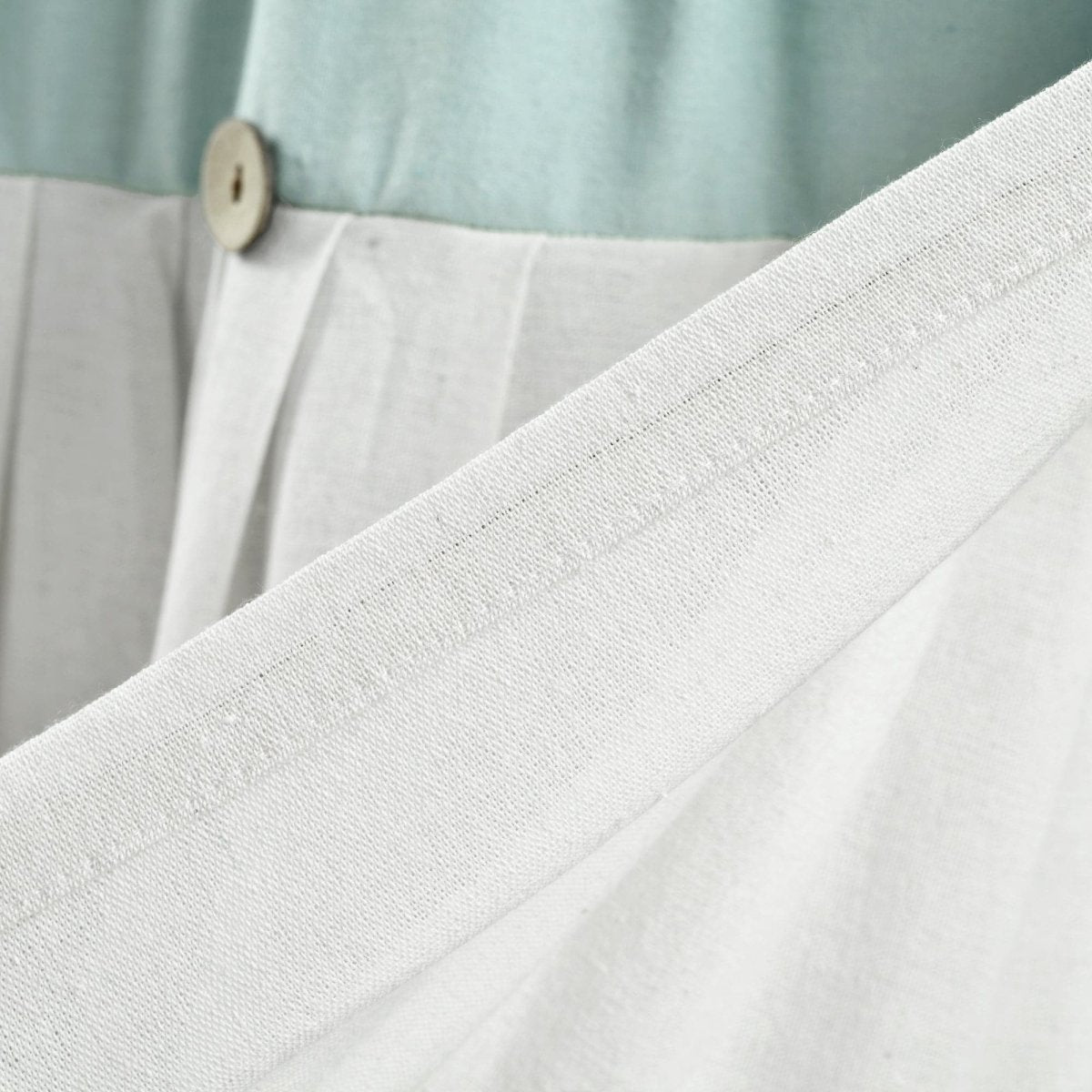 Linen Button Valance Window Panel