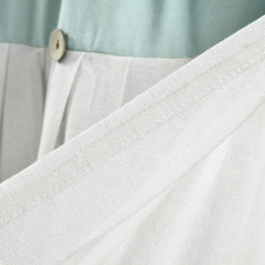 Linen Button Valance Window Panel