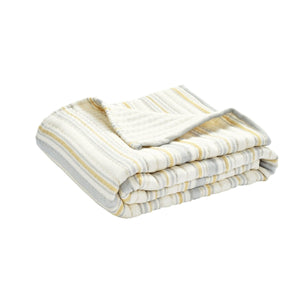 Solange Stripe Kantha Pick Stitch Yarn Dyed Cotton Woven Throw