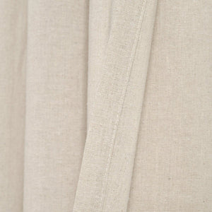 Faux Linen Grommet Window Curtain Panel Set
