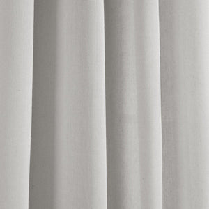 Faux Linen Grommet Window Curtain Panel Set