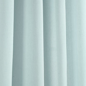 Faux Linen Grommet Window Curtain Panel Set