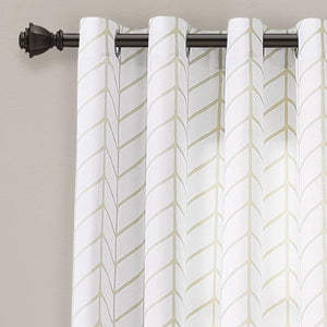 LushDecor Calia Chevron Geo Window Curtain Panels Set - view 5