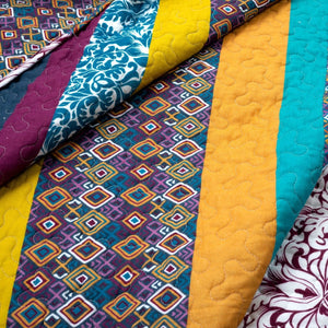 Boho Stripe 3-Piece Quilt Set