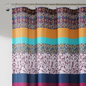 Boho Stripe Shower Curtain 72" x 72"