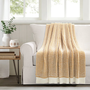 Chic And Soft Knitted Throw Blanket 60" x 50"