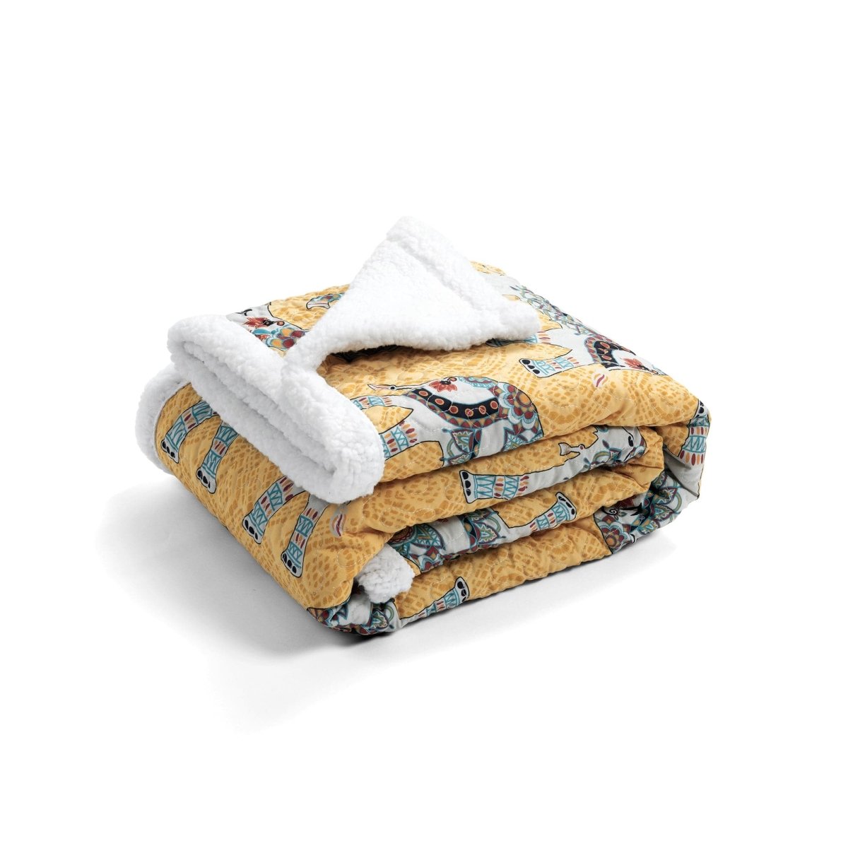 Hati Elephants Sherpa Throw