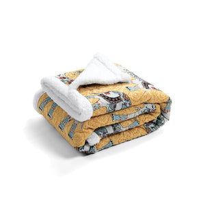 Hati Elephants Sherpa Throw