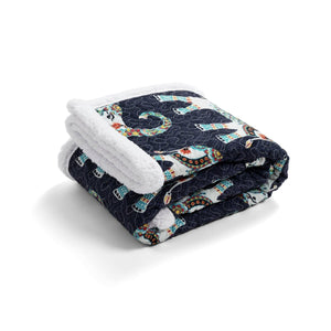 Hati Elephants Sherpa Throw