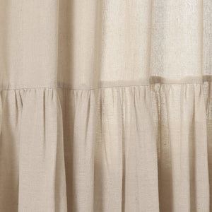 Farmhouse Faux Linen Tab Top Window Curtain Panel