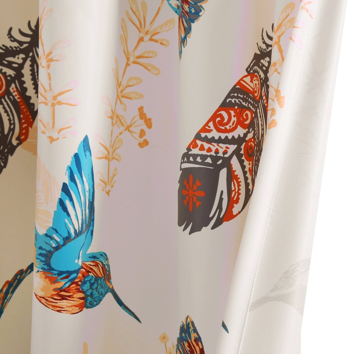 Bird Breeze Light Filtering Window Curtain Set