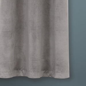 Prima Velvet Solid Grommet Light Filtering Curtain Panel Set