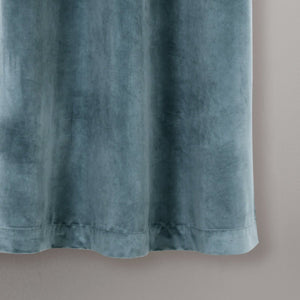 Prima Velvet Solid Grommet Light Filtering Curtain Panel Set