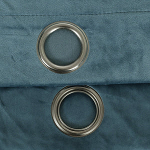 Prima Velvet Solid Grommet Light Filtering Curtain Panel Set