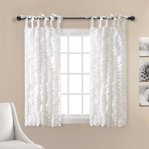 Sophia Ruffle Window Curtain Panel Set