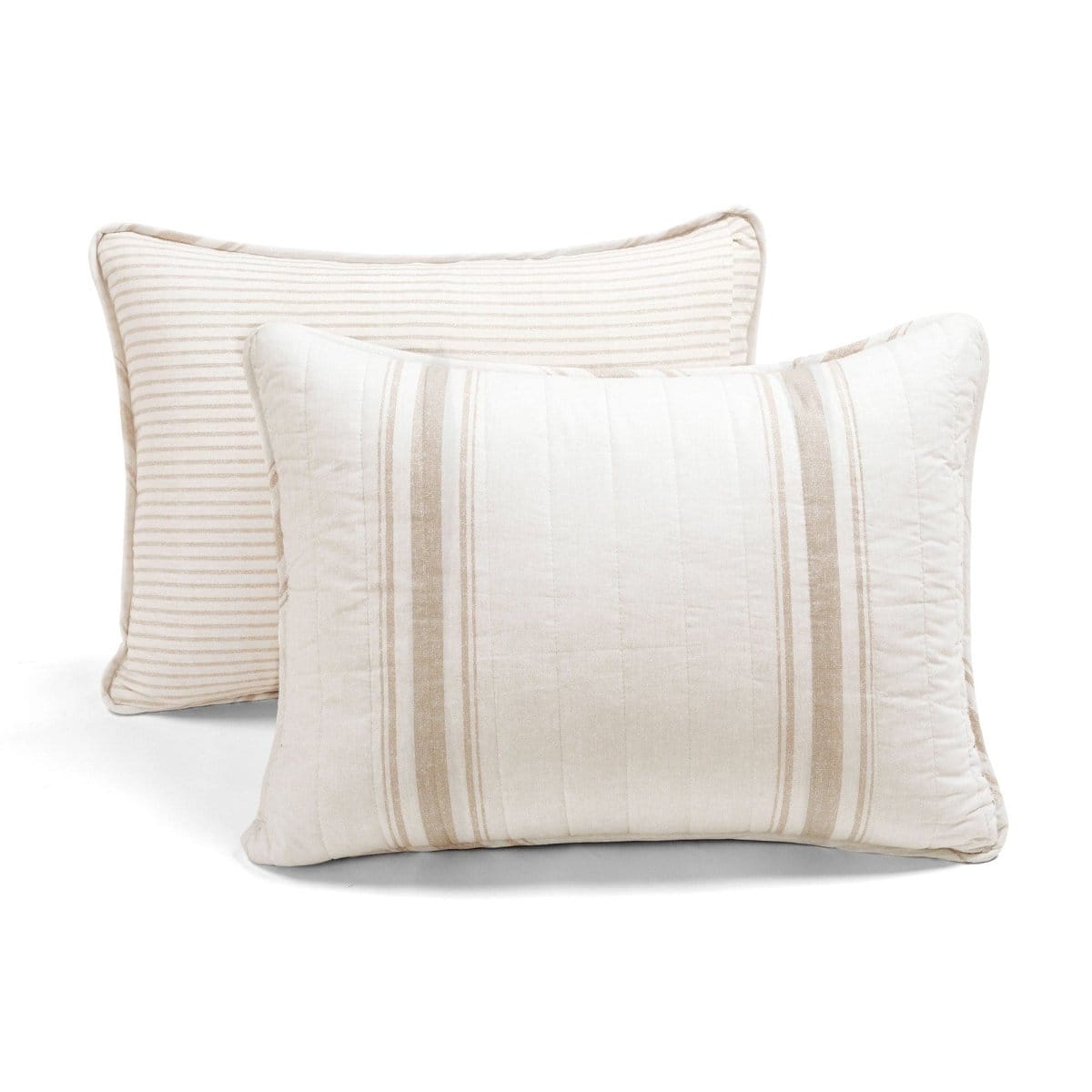 LushDecor Farmhouse Stripe Reversible Cotton Quilt Set - view 27