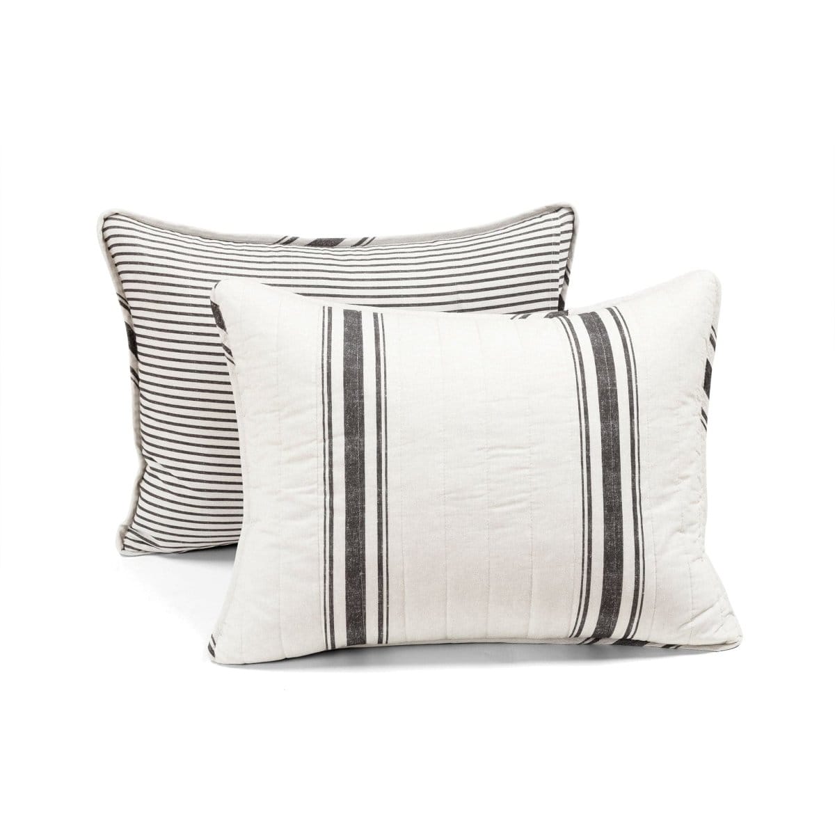 LushDecor Farmhouse Stripe Reversible Cotton Quilt Set - view 33
