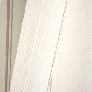 Farmhouse Stripe Yarn Dyed Recycled Cotton Blend Window Curtain Panel Set