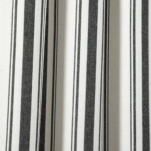 Farmhouse Stripe Yarn Dyed Recycled Cotton Blend Window Curtain Panel Set
