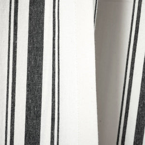 Farmhouse Stripe Yarn Dyed Recycled Cotton Blend Window Curtain Panel Set