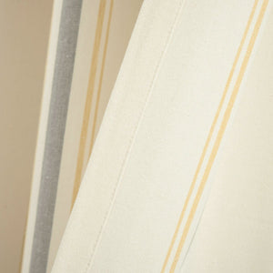 Farmhouse Stripe Yarn Dyed Recycled Cotton Blend Window Curtain Panel Set