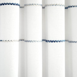 Farmhouse Boho Stripe Woven Tassel Recycled Cotton Window Curtain Panel Set