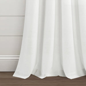 Farmhouse Boho Stripe Woven Tassel Recycled Cotton Window Curtain Panel Set