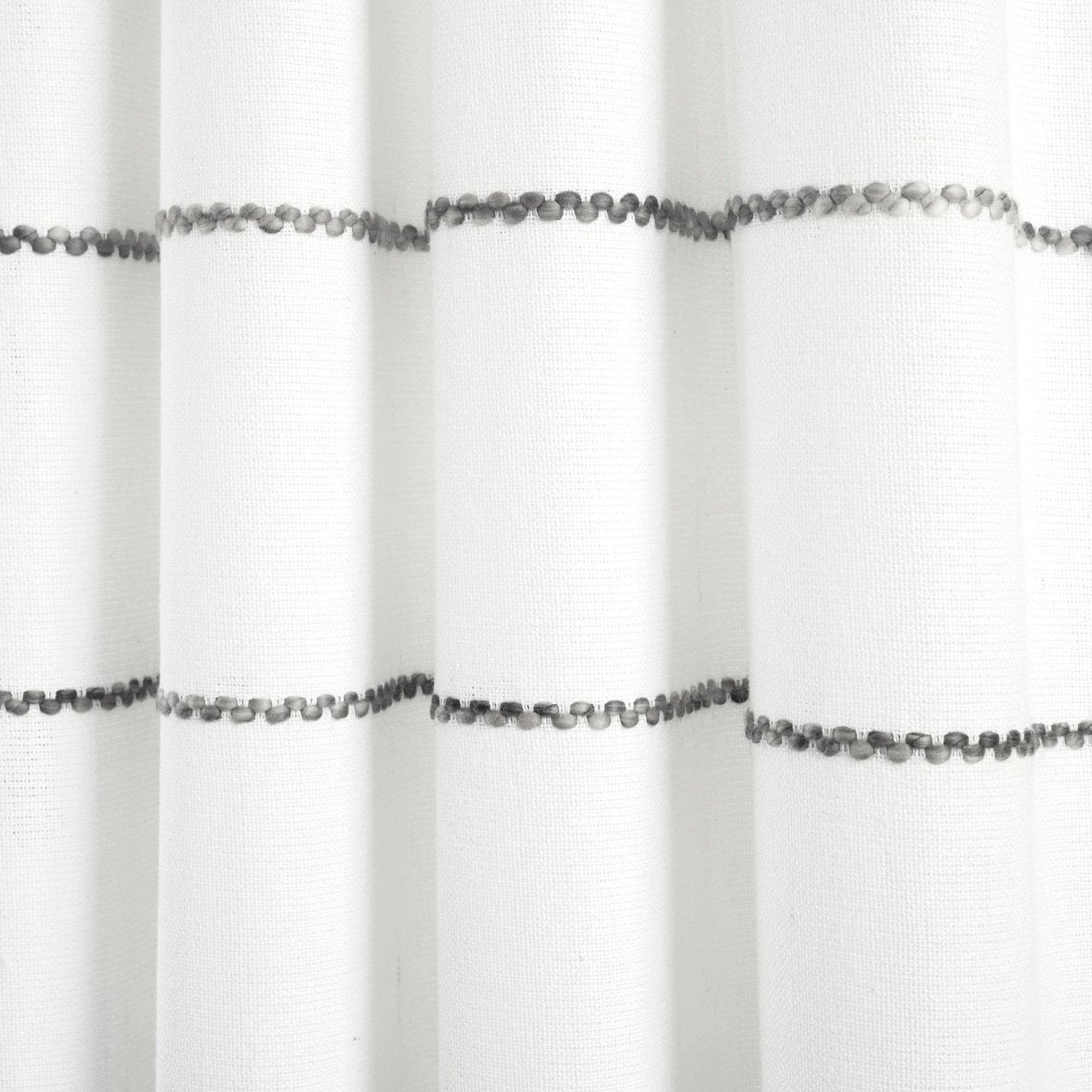 Farmhouse Boho Stripe Woven Tassel Recycled Cotton Window Curtain Panel Set