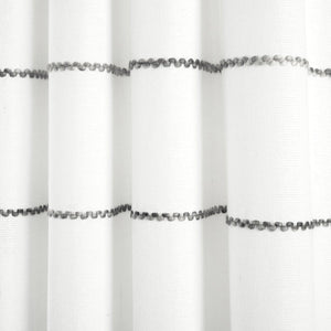 Farmhouse Boho Stripe Woven Tassel Recycled Cotton Window Curtain Panel Set