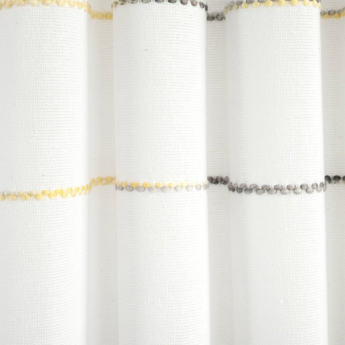 Farmhouse Boho Stripe Woven Tassel Recycled Cotton Window Curtain Panel Set