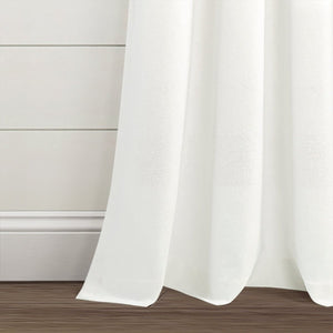 Farmhouse Boho Stripe Woven Tassel Recycled Cotton Window Curtain Panel Set