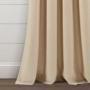 Farmhouse Boho Stripe Woven Tassel Recycled Cotton Window Curtain Panel Set