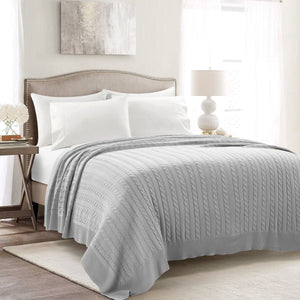 Cable Soft Knitted Blanket/Coverlet