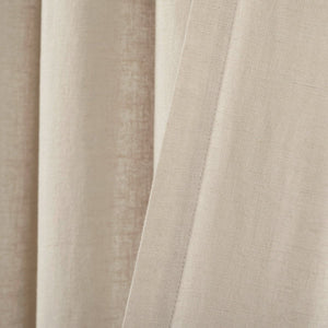 Belgian Flax Prewashed Linen Rich Cotton Blend Window Curtain Panel