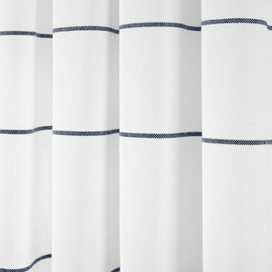 Farmhouse Boho Stripe Woven Tassel Recycled Cotton Window Curtain Panel Set