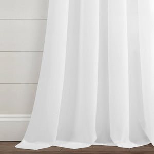 Farmhouse Boho Stripe Woven Tassel Recycled Cotton Window Curtain Panel Set