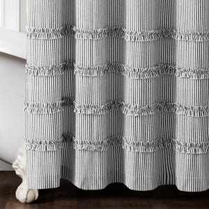Vintage Stripe Yarn Dyed Shower Curtain by LushDecor