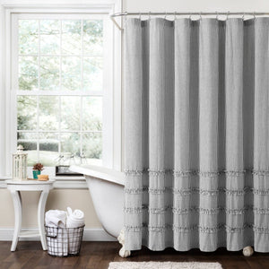 Vintage Stripe Yarn Dyed Shower Curtain by LushDecor