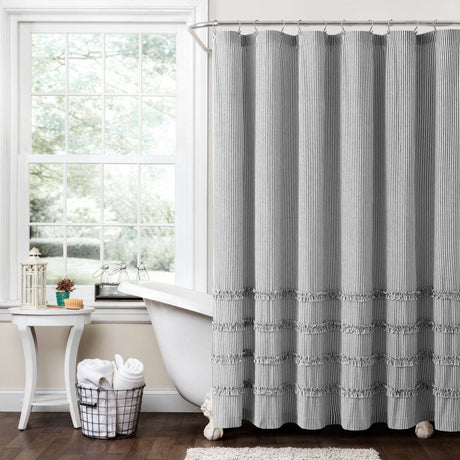 Vintage Stripe Yarn Dyed Shower Curtain