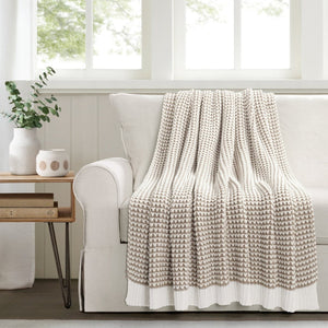 Chic And Soft Knitted Throw Blanket 60" x 50"