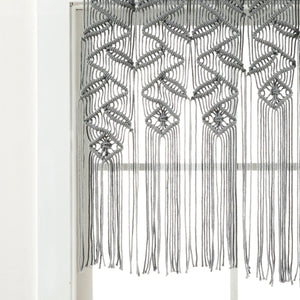 Boho Macrame Leaf Cotton Valance