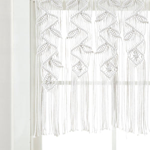 Boho Macrame Leaf Cotton Valance