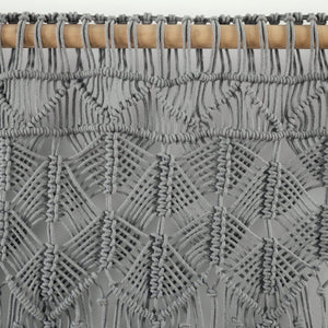 Boho Macrame Tassel Cotton Valance 40"W x 30"L