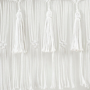 Boho Macrame Tassel Cotton Valance 40"W x 30"L