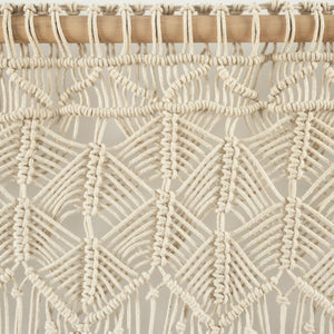 Boho Macrame Tassel Cotton Valance 40"W x 30"L