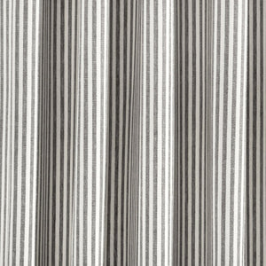Farmhouse Vintage Stripe Recycled Cotton Blend Window Curtain Panel Set