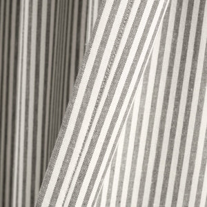 Farmhouse Vintage Stripe Recycled Cotton Blend Window Curtain Panel Set