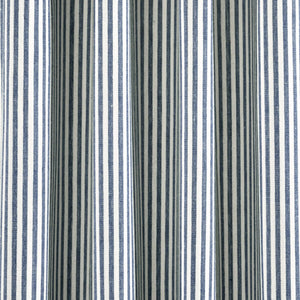 Farmhouse Vintage Stripe Recycled Cotton Blend Window Curtain Panel Set