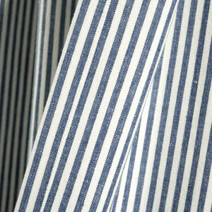 Farmhouse Vintage Stripe Recycled Cotton Blend Window Curtain Panel Set