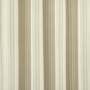 Farmhouse Vintage Stripe Recycled Cotton Blend Window Curtain Panel Set